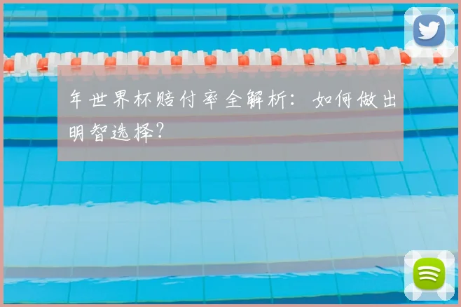 年世界杯赔付率全解析:如何做出明智选择?